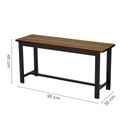 Juego comedor con bancas metal y madera