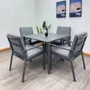 Comedor de aluminio con 4 sillas
