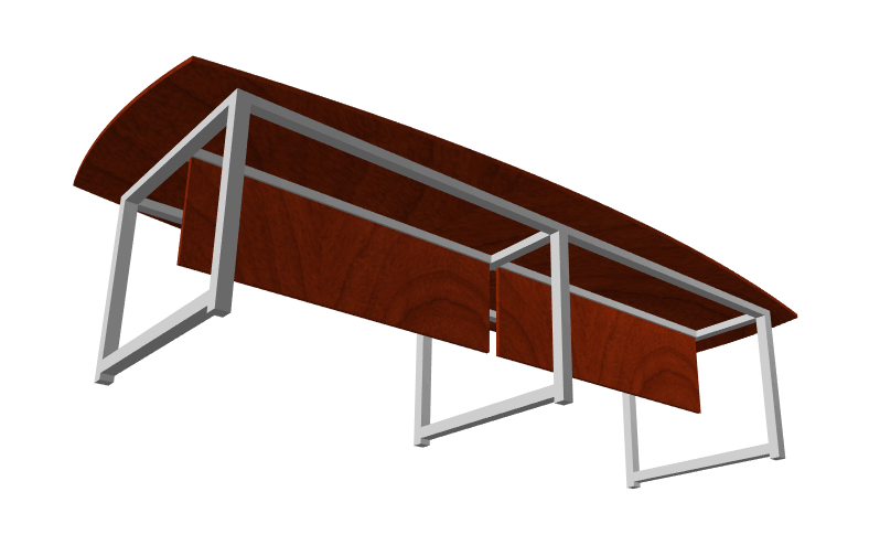 Mesa de reuniones metal y madera para 8 personas