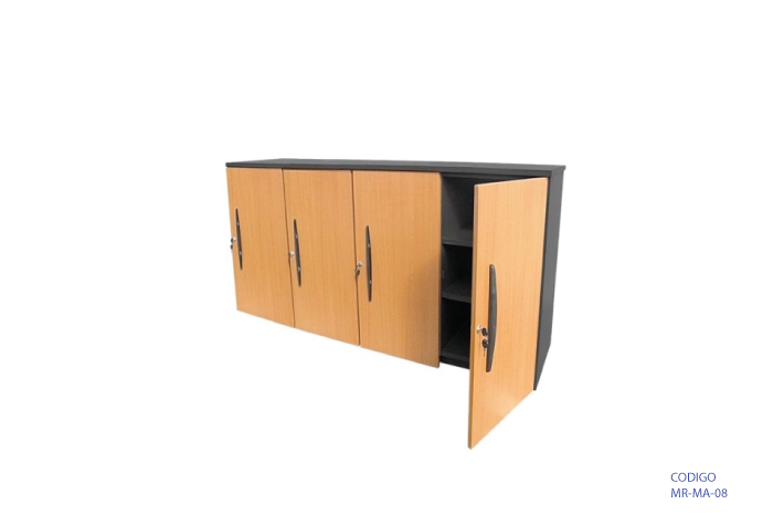 Mueble Aéreo de Melamina con 4 Puertas para Oficina