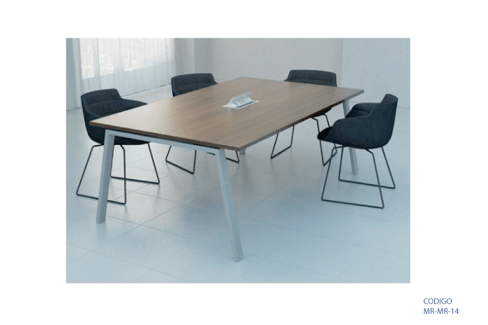 [MR-MR-14] Mesa de reuniones en metal y melamina