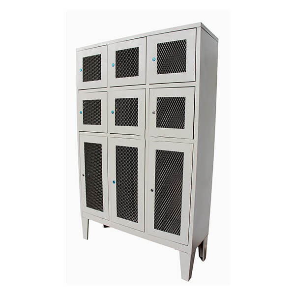 Locker Metálico de 9 Compartimentos con Llavín