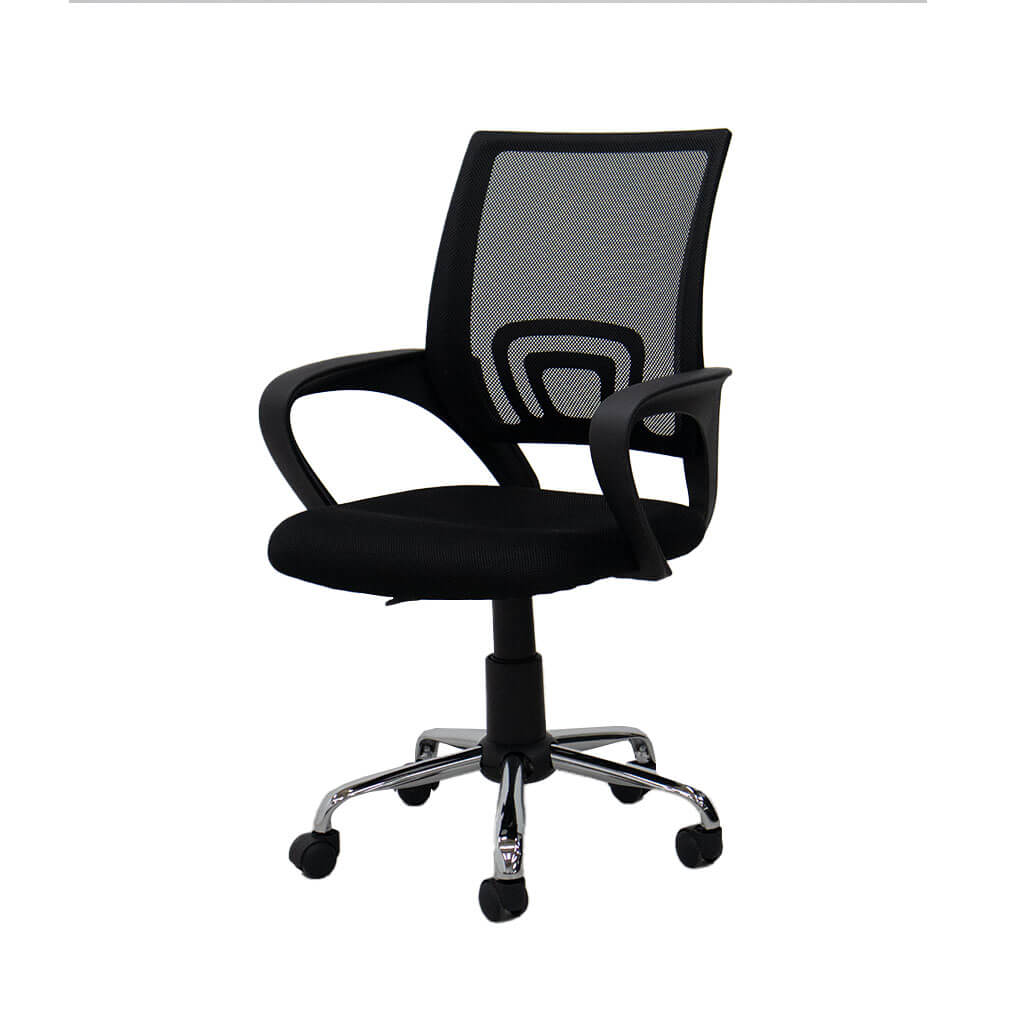 [TK-SI-16] SILLA SEMI EJECUTIVA MALLA NEGRA