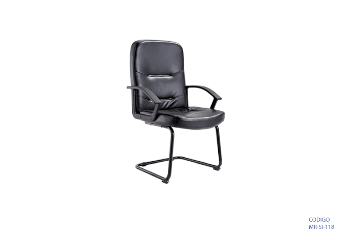 [MR-SI-118] Silla de oficina de espera en cuerina con brazo