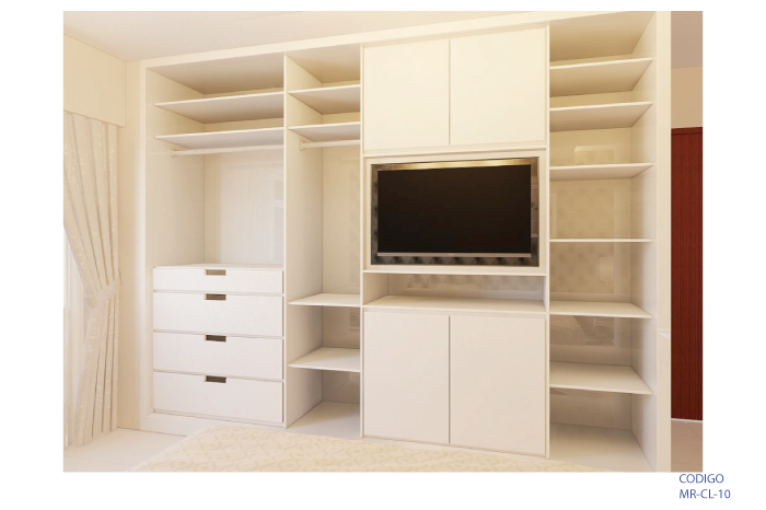 [MR-CL-10] Closet con espacio para TV incorporado