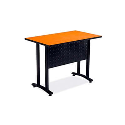 Escritorio Lineal de Metal y Melamina 100 cm para Oficina