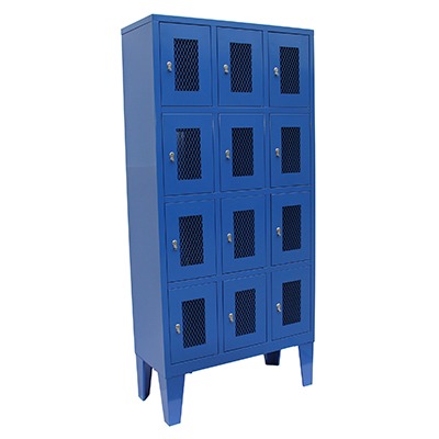 Locker metálico de 12 puertas con ventilación tipo Jordomex