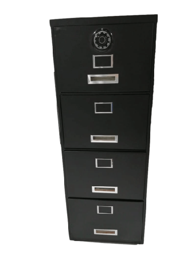 Archivo de cuatro gavetas con caja fuerte