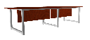 Mesa de reuniones metal y madera para 8 personas