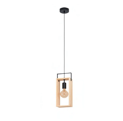 [TK-LAM-18] Lámpara Colgante en Negro, Natural