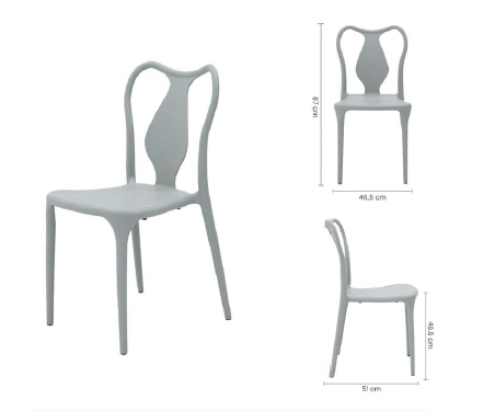 SILLA PLASTICA GRIS