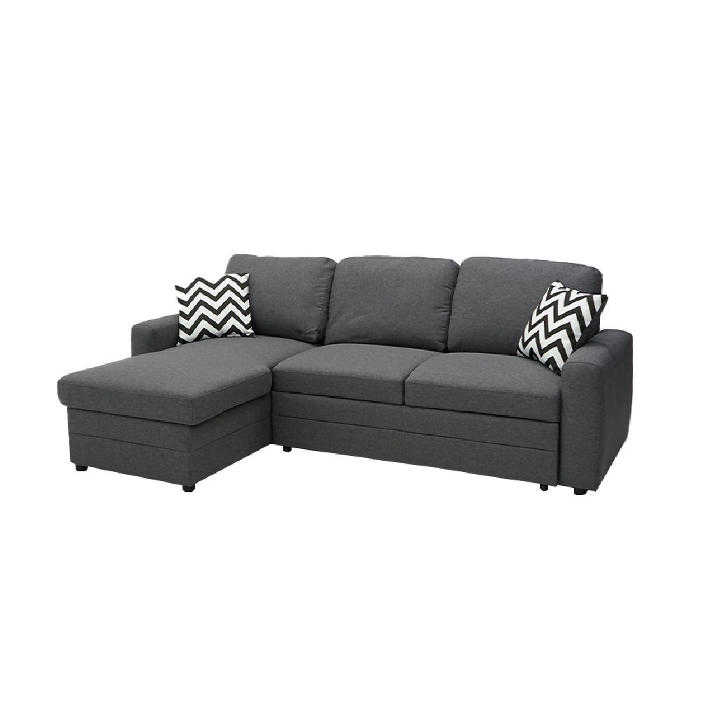 SALA EN L GRIS