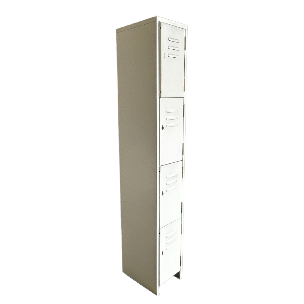 Locker metálico de 4 compartimentos con aldabas para candado