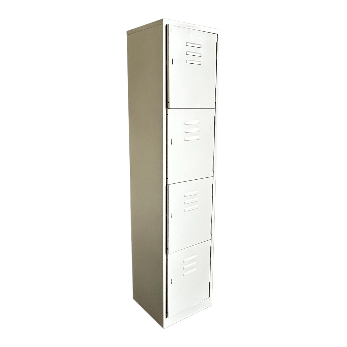 Locker metálico para cascos de 4 compartimentos con aldabas para candado