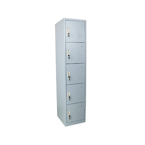Locker Metálico de 5 Puertas con Cerradura