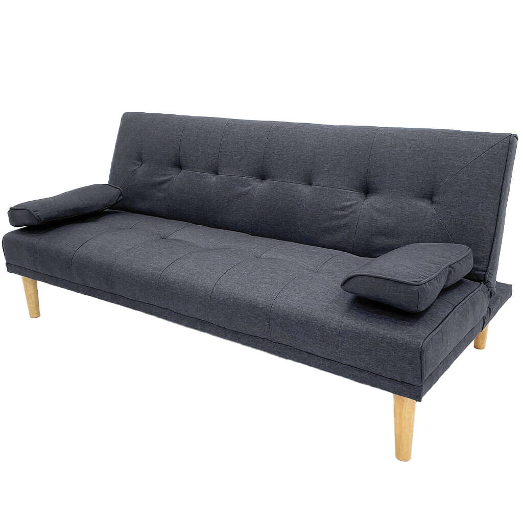[TK-SF-49] SOFÁ CAMA TELA LINO GRIS