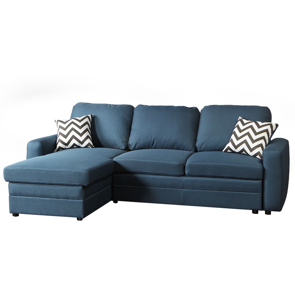 [TK-SF-63] SOFA EN L AZUL MARINO