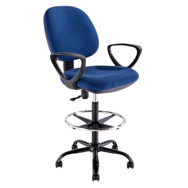 Silla de cajero en tela con brazos