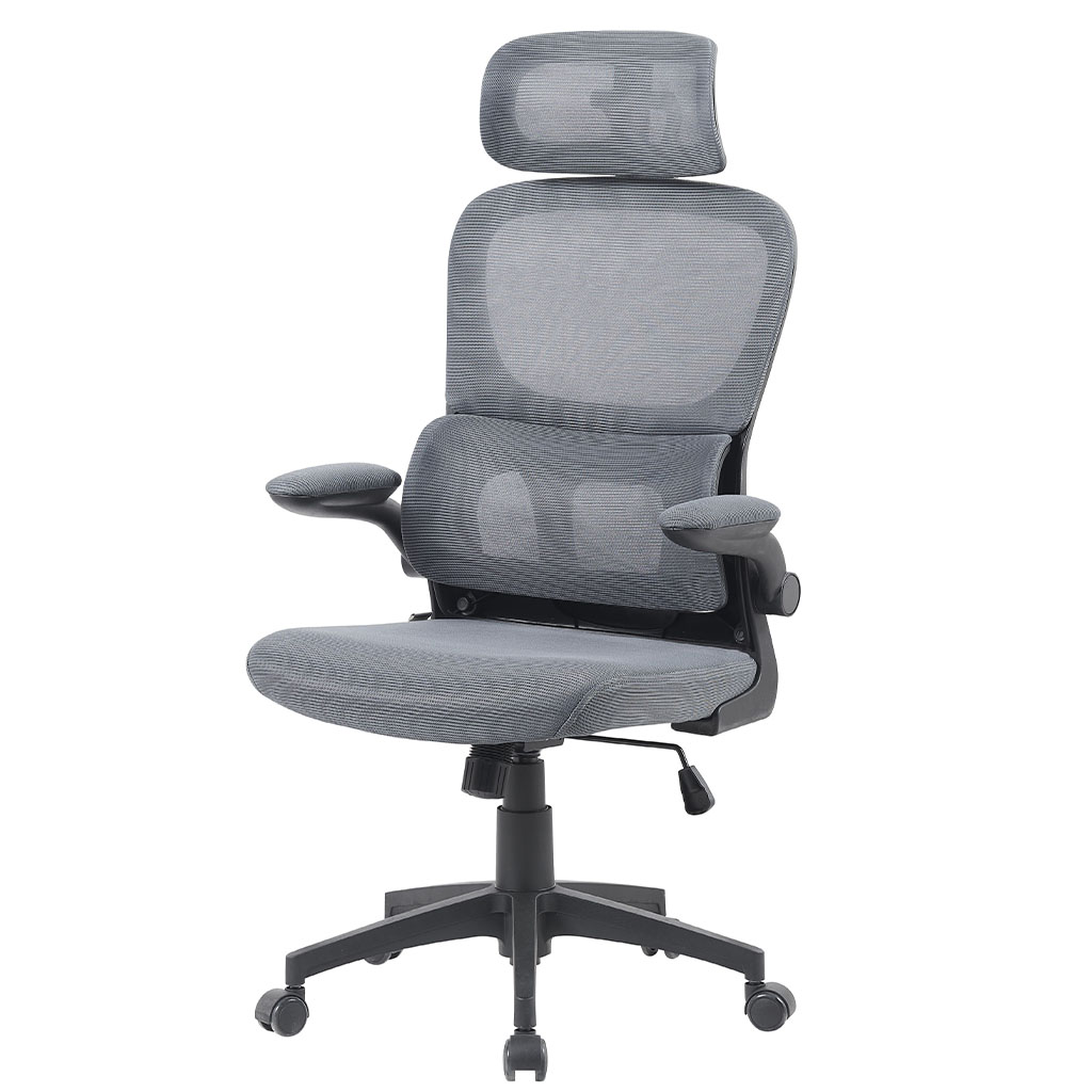 [TK-SI-67] SILLA EJECUTIVA MALLA GRIS