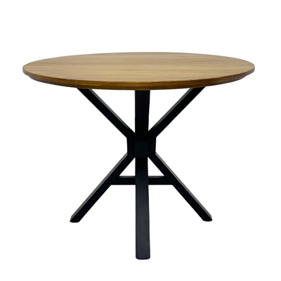 MESA COMEDOR REDONDA 105CM PATA NEGRA