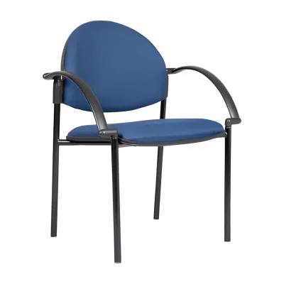 [MR-SE-42-AZ] Silla de espera en tela con brazos (Azul)
