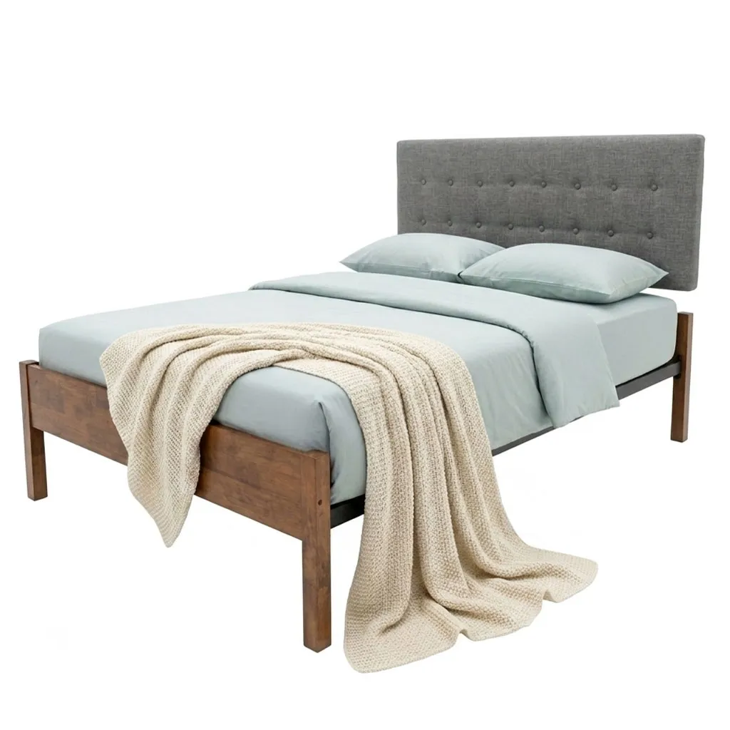 [TK-CA-1708] CAMA QUEEN RESPALDO TELA