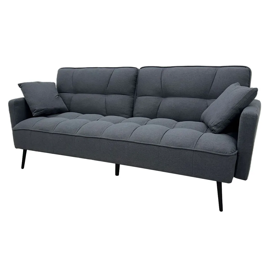 [TK-SA-4377] SOFÁ CAMA TELA LINO GRIS