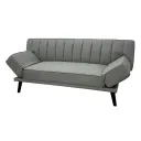 SOFÁ CAMA CUERO SINTETICO GRIS