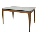 MESA COMEDOR 160CM C/VIDRIO NATURAL
