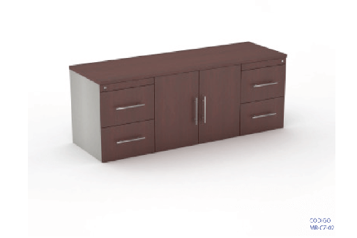 [MR-CZ-02] Credenza de dos puertas y cuatro gavetas