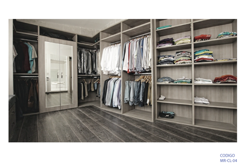 [MR-CL-04] Closet en forma de L con espejo