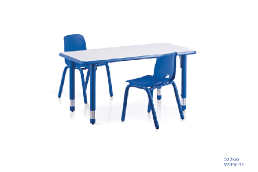 [MR-ESC-13] Mesa infantil rectangular ajustable