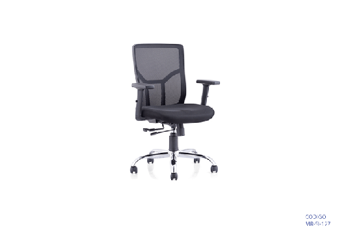 [MR-SI-127] Silla de oficina secretarial en malla con brazos y asientos ajustable